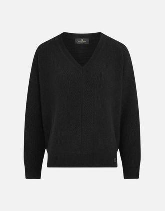 Belstaff Womens Belstaff Black Cameron V-Neck Cashmere Jumper - Size: 10/8