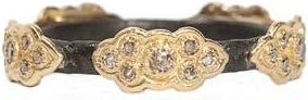 Armenta Old World Sculpted Scroll Diamond Stackable Ring in Yellow Gold/Silver at Nordstrom, Size 6.5