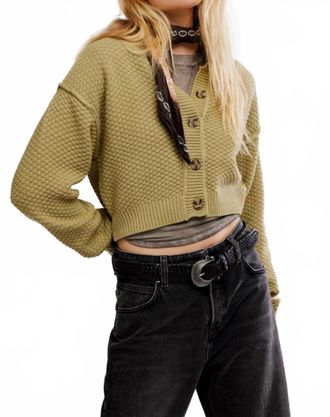 Free People Lila Cardigan In Green