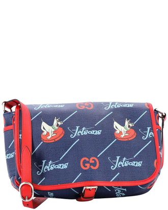 Gucci X The Jetsons Flap Messenger Gg Astro Printed Coated Canvas (Authentic Pre-Loved)