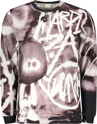 P.A.M. Long Sleeve Printed T-shirt - Heren - Longsleeves - Zwart - M - Katoen - Tops