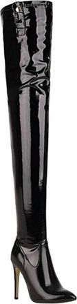 Generic Womens Thigh High Boots The Knee Heeled Patent Leather Long Shoes