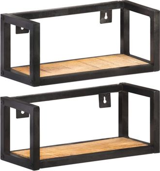 vidaXL Vidaxl - Estantes De Pared 2 Unidades 40 Cm Madera De Mango Rugosa