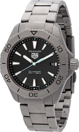 Tag Heuer Pre-owned Tag Heuer Aquaracer Quartz Black Dial Mens Watch WBP1180.BF0000