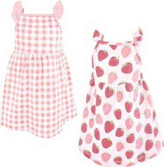 Hudson Baby Sleeveless 2-Pack Dress Set in Strawberry Love at Nordstrom, Size 18-24M