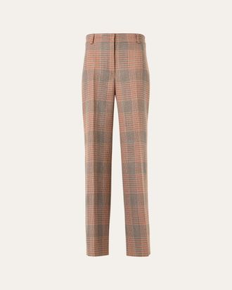 Akris Chiaro Glen Check Heavy Wool Twill Pants