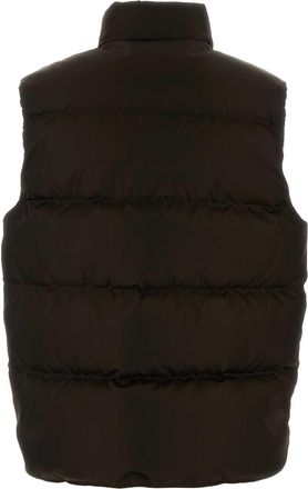 Prada Womens Brown Re-Nylon Down Jacket Cacao Piumini