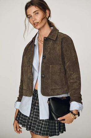 Blank NYC Cropped Suede Jacket
