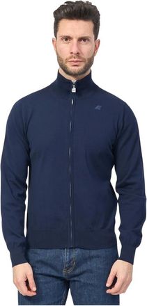 K-Way Truien & Vesten, Heren, Blauw, 2Xl, Katoen, Blauwe coltrui