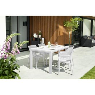 Dmora Juego De 6 Sillas De Jard&iacute;n Tregnago, Silla De Jardin, Asiento Exterior Multiusos, Banco De Jard&iacute;n, 62x59 H79 Cm, Antracita - Dmora
