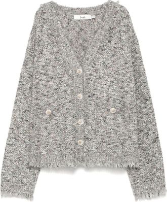 B+ab V-neck cardigan - women - Wool/Cotton/Polyamide/Mohair - S - Grey