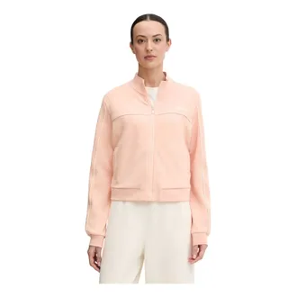 Guess Hoodies & sweatvesten, Dames, Oranje, M, Polyester, Clara Zip-through