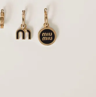 Miu Miu Set of enameled metal earrings
