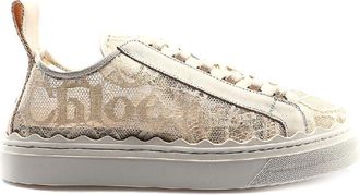 Chlo&eacute; Lauren Lace-Up Scalloped Trims Sneakers, Brand Size 36 ( US Size 6 )