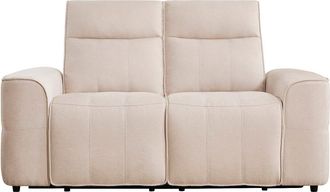 VENTE-UNIQUE.COM Sof&aacute; relax poli&eacute;ster 2 plazas beige 170x95cm