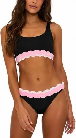 Beach Riot Marin Bikini Top & Harriet Bottoms In Black/pink Multi