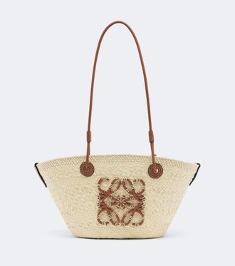 Loewe Anagram Small leather-trimmed basket bag