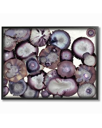 Stupell Industries Grey And Purple Abstract Geode by Third and Wall Framed Art