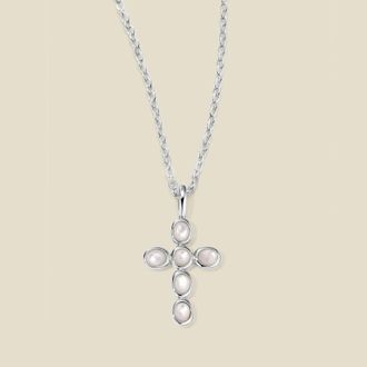 Made by Mary Mother of Pearl Cross Charm Necklace