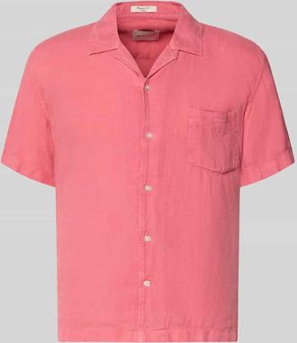 GANT Regular Fit Leinenhemd mit Brusttasche und Label-Stitching in Rosa, Gr&ouml;&szlig;e XXXL