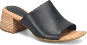 Børn Skylar Block Heel Sandal in Black Leather at Nordstrom Rack, Size 10