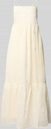 Suncoo Midikleid aus Lyocell-Mix Modell Cherish in Offwhite, Gr&ouml;&szlig;e XL
