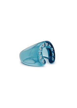 Crystal Haze Lucky Crystal-embellished Ring - Blue - One Size