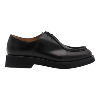 Churchs Laced Shoes, female, Black, Size: 6 1/2 US Black Leather Formal Lace-Up Shoes