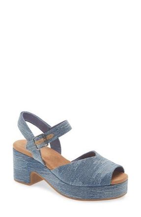 Toms Denim Platform Sandal in Blue at Nordstrom Rack, Size 7.5