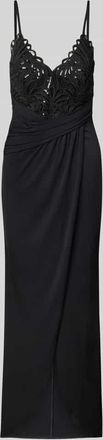 Lipsy Abendkleid mit Paillettenbesatz in Black, Größe 34