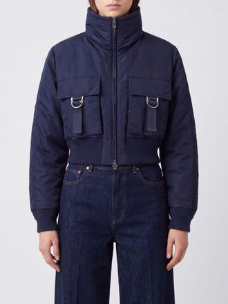 Pinko Bomber in nylon con collo alto, cintura in vita e logo Love Birds