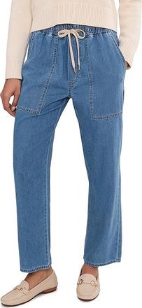 Liverpool L.A. Easy Mid-Rise Pull-on Crop Jeans 27 Inseam Womens Jeans Desert Sky : 12 27, Cotton/Denim/Linen