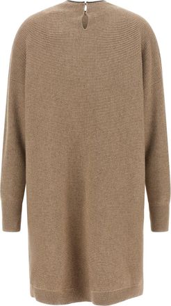 Brunello Cucinelli Womens Beige Virgin Wool Short Dress