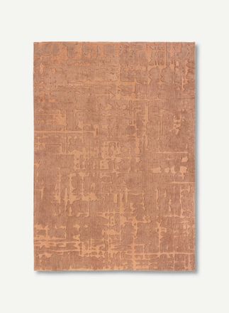 Louis De Poortere Baobab Design - Alfombra Estructurada Efecto Terciopelo - Hecha En B&eacute;lgica - Acabado A Mano - Natural Antideslizante - 100% Poli&eacute;ster - Za Cobre - 170