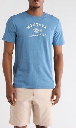 Goodie Two Sleeves Montauk Social Cotton Graphic T-Shirt in Blue at Nordstrom Rack, Size Xx-Large