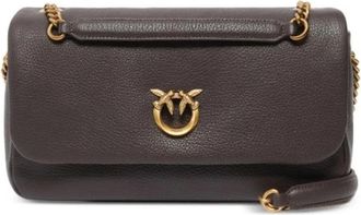 Pinko Love Bag Click Soft Horizontal - Dames - Schoudertassen - Bruin - ONE Size - Katoen - Tassen