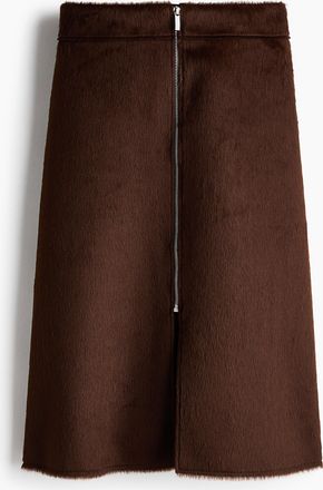 H&M Jupe mit Frontreissverschluss - Brown