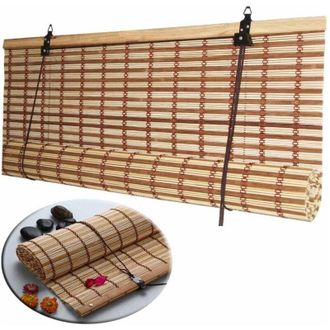 Trade Shop Trade Shop Traesio - Tapparella Tenda Arella Oscurante Sole Africa In Listelli Di Midollino 150x260 Cm