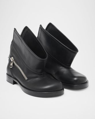J.W.Anderson Leather Zip Biker Booties