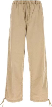 Ferragamo Wide Broeken - Heren - Wijde Broeken - Beige - M - Katoen - Broeken