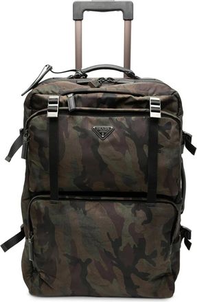 Prada 2013-2025 Tessuto Camouflage Trolley travel bag - Bruin