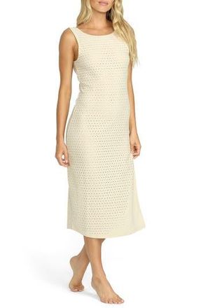Billabong Eyelet Cover-Up Midi Dress in Whitecap at Nordstrom Rack, Size Medium