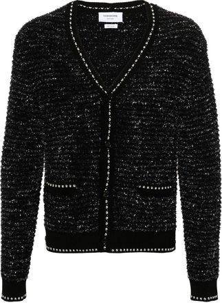 Thom Browne Cardigan con scollo a V - Nero