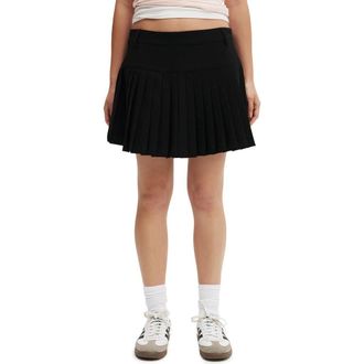 Cotton On Womens Luis Suiting Pleated Skirt in Black at Nordstrom, Size 10