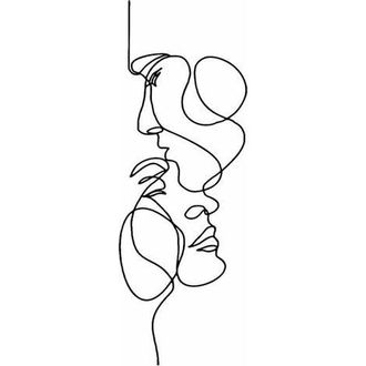 OEM Arte Mural Minimalista De Metal, L&iacute;nea De Pared Minimalista, Escultura Mural Abstracta De Hierro, Arte Mural Moderno, Decoraci&oacute;n Del Hogar En Negro, B