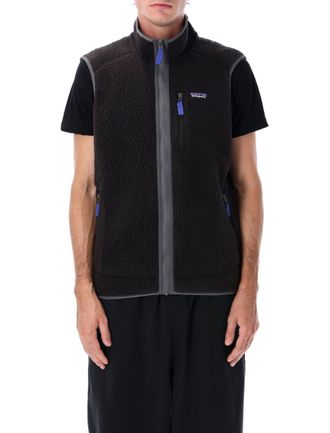 Patagonia Black Stand Collar Logo Vest