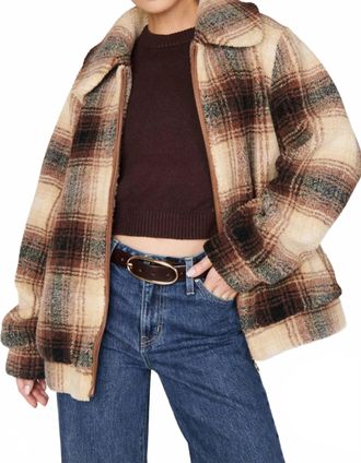 Show me your Mumu Hunter Jacket In Homestead Faux Sherpa Plaid