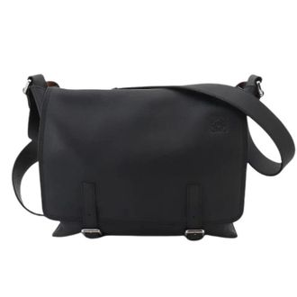 Loewe Pre-owned Leather Shoulder Bag - unisex - Loewe Pre-owned - Vintage Shoulder Bags - Black - ONE SIZE - Pre-owned