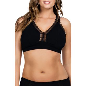 Affinitas Dalis Wire-Free Bralette in Black at Nordstrom, Size 38
