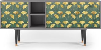 StoryZ Mueble de TV verde y amarillo 3 puertas L 150 cm